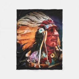 Native American Chief filtande Decken Fleecefilt
