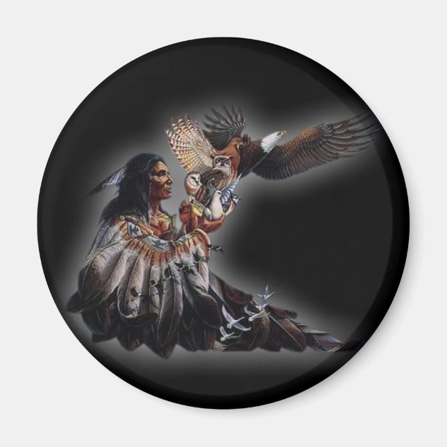 Native American Chief Magnet (Framsidan)