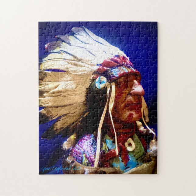 Native American Chief Puzzle Pussel (Vertikal)