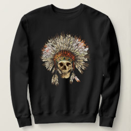 Native American Chief Skull Sweatshirt T Shirt