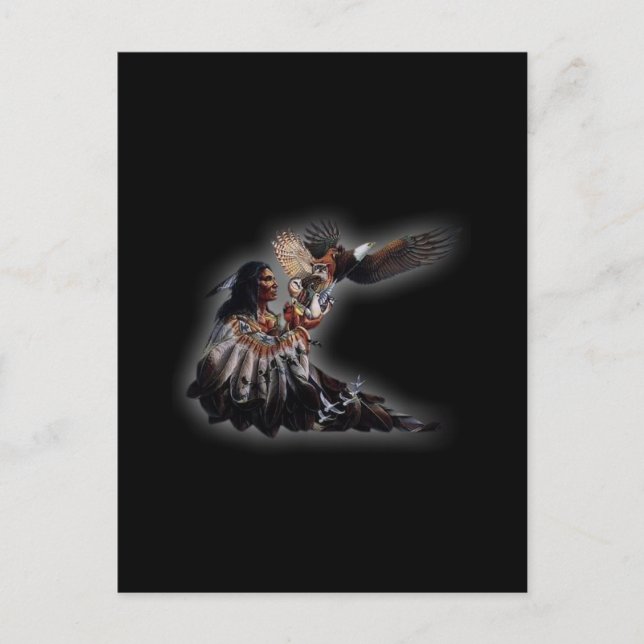 Native American Chief Vykort (Framsida)