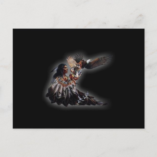 Native American Chief Vykort (Framsida)