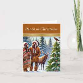 Native American Christmas Card Tack Kort