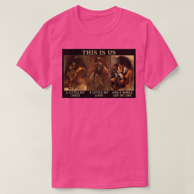 Native American Couple Det här är oss T Shirt (Design framsida)