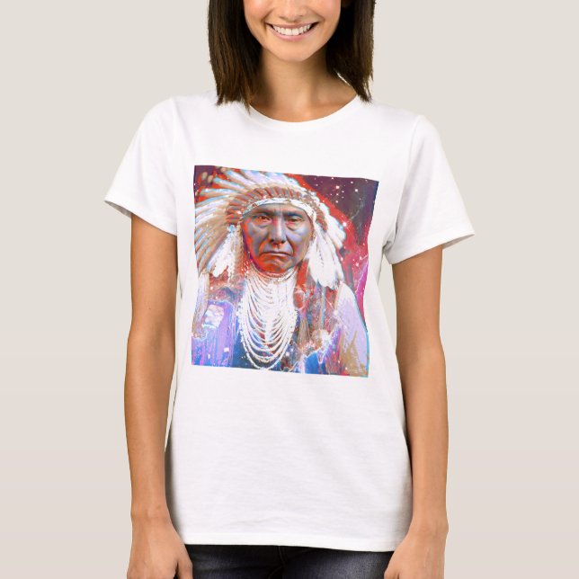 Native American Crazy Horse T-shirt (Framsida)