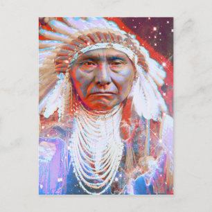 Native American Crazy Horse Vykort