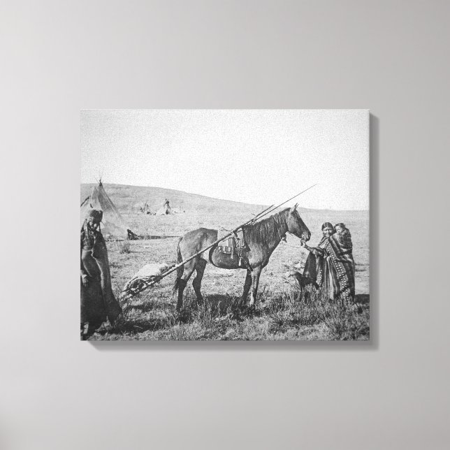 Native American Cree People of Western Canada, c.1 Canvastryck (Framsida)