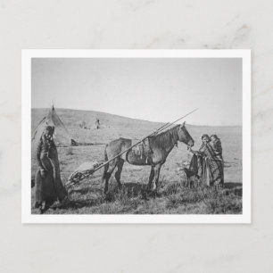 Native American Cree People of Western Canada, c.1 Vykort