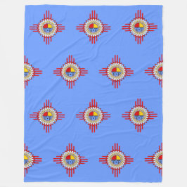 Native American Culture - Kachina Zia Symbol 1 Fleecefilt