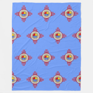 Native American Culture - Kachina Zia Symbol 1 Fleecefilt