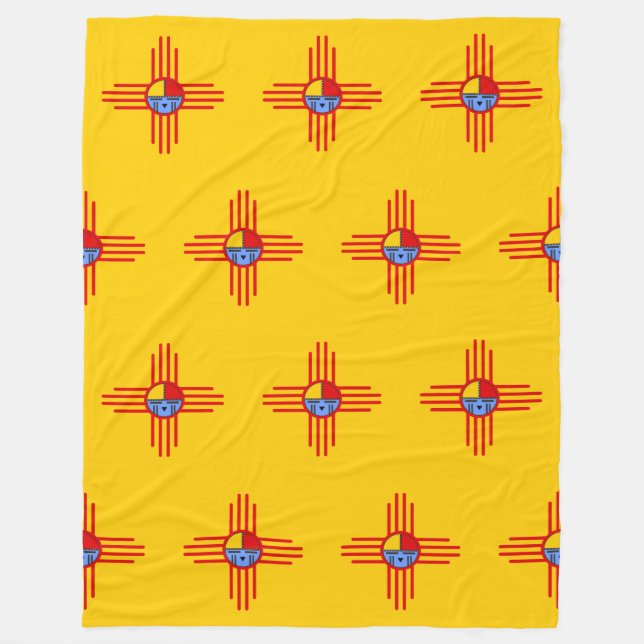 Native American Culture - Kachina Zia Symbol 2 Fleecefilt (Framsidan)