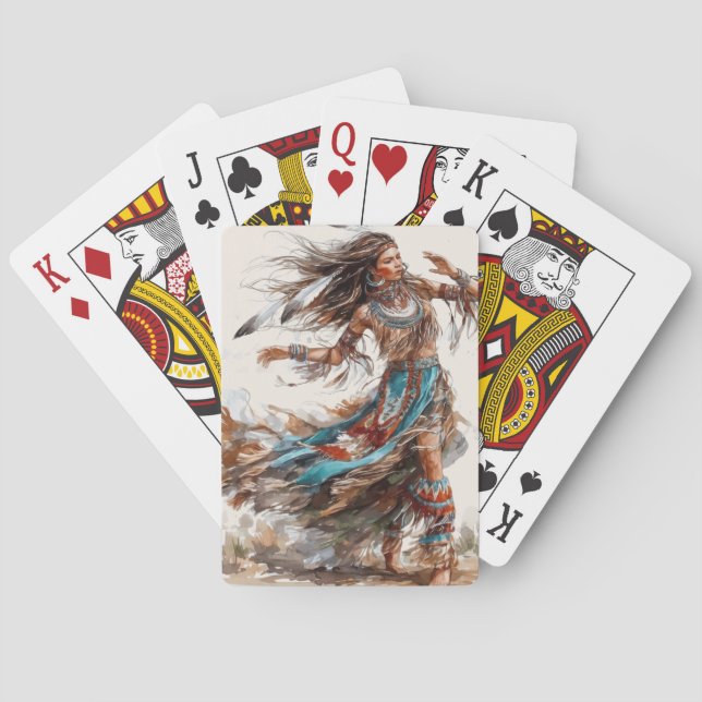 Native American Dancer Classic Playing Cards Casinokort (Baksidan)