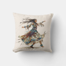 Native American Dancer Dekorativ kudde