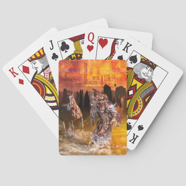 Native American Dancer ROLLING THUNDER Casinokort (Baksidan)