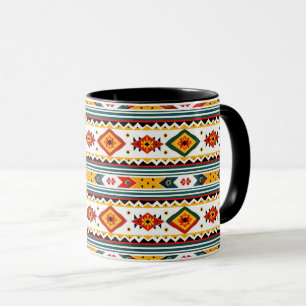 Native American Design - Gult för rost Grönt-Orang Mugg