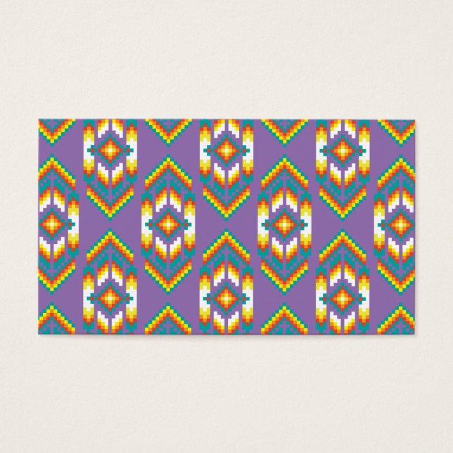 Native American Design Lila Visitkort (Framsidan)