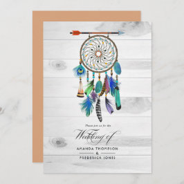 Native American Dreamcatcher Bohemian Bröllop Inbjudningar