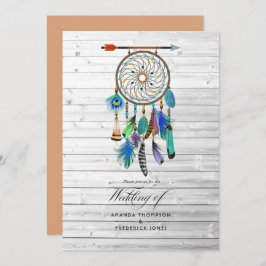 Native American Dreamcatcher Bohemian Bröllop Inbjudningar