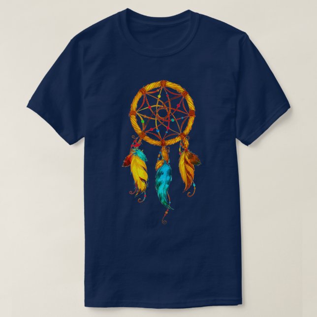 Native American Dreamcatcher Feather T Shirt (Design framsida)