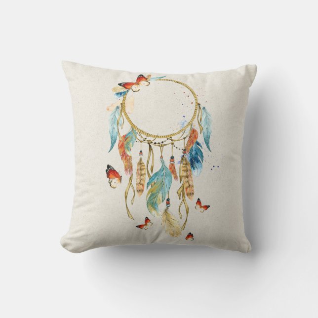 Native American Dreamcatcher Kudde (Framsida)