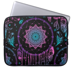 Native American Dreamcatcher Måne Mönster Laptop Fodral