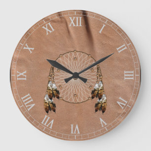 Native American Dreamcatcher Wall Clock Stor Klocka