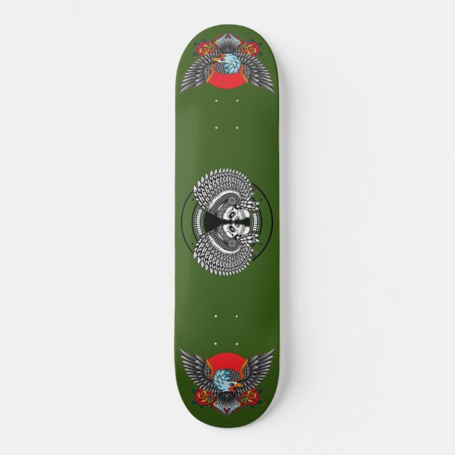 Native American Eagle & Chief Skateboard (Framsida)