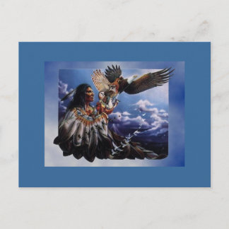 Native American Eagle Vykort