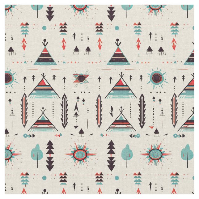Native American Fabric Tyg (Närbild)