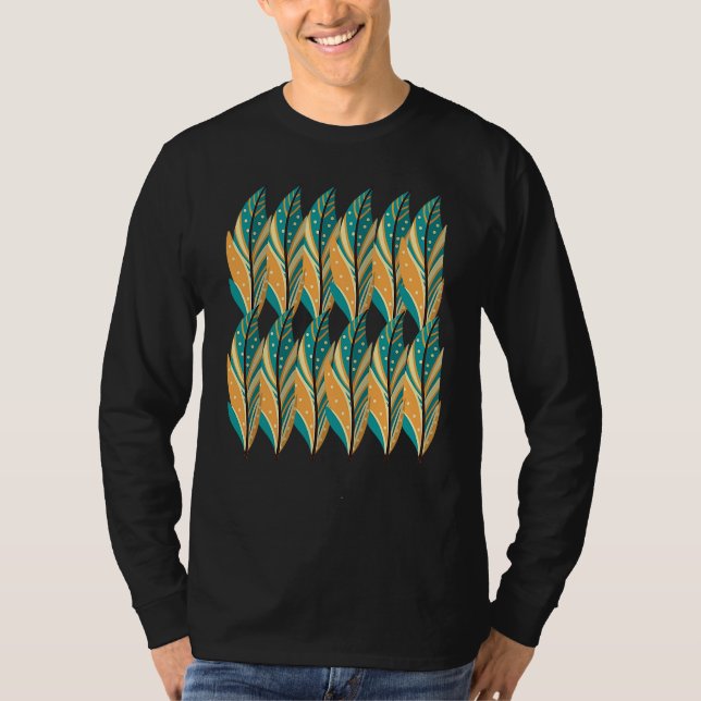 Native American-fjäthers-dekoder T Shirt (Framsida)