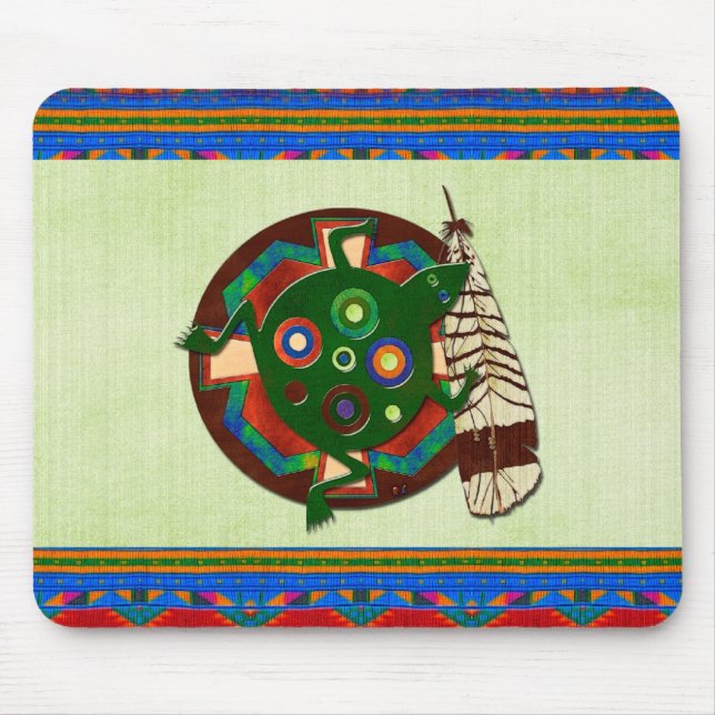 Native American Folk Art Frog Musmatta (Framsidan)