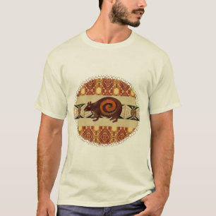 Native American Folk Art Red Bear T Shirt