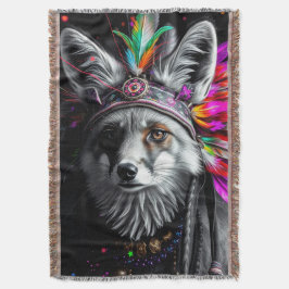 Native American Fox art Filt