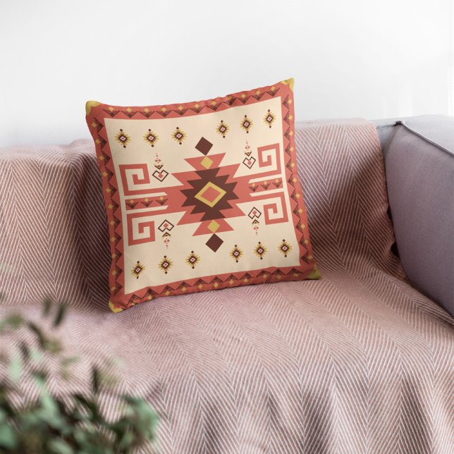 Native American Geometry African Arabesque Arabisk Kudde (Skapare uppladdad)