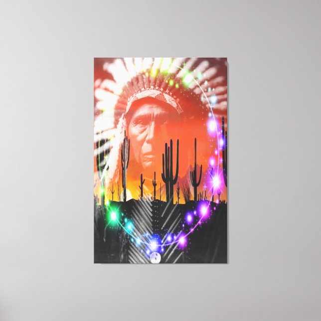 Native American Ghost Dance Canvastryck (Framsida)