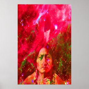 Native American Ghost of Sitta Bull Poster
