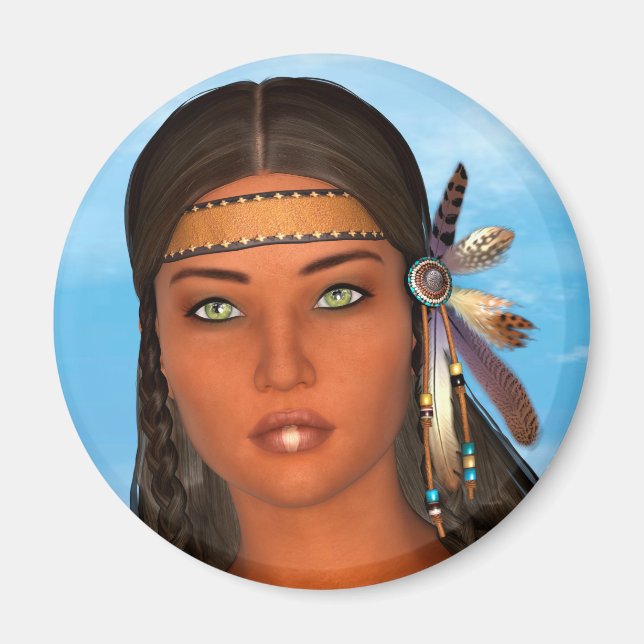 Native American Girl Magnet (Framsidan)