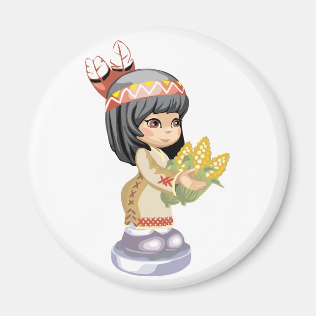Native American Girl Magnet (Framsidan)
