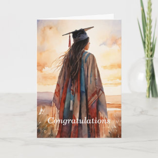 Native American Girl's Studenten Card Kort