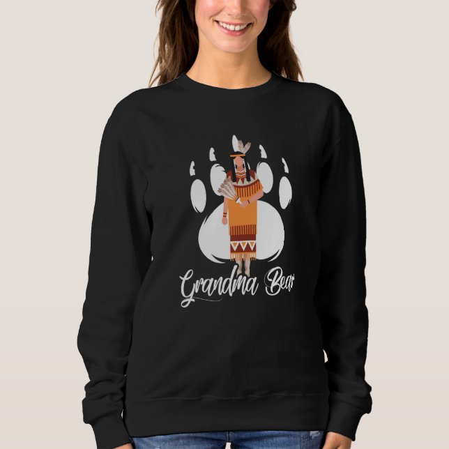Native American Grandma T Shirt (Framsida)