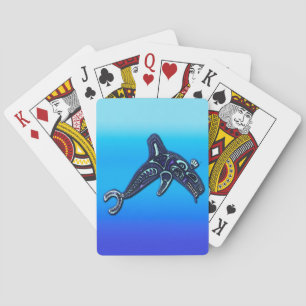 Native American Haida Killer Whale Orca Art Casinokort