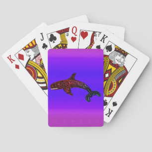 Native American Haida Killer Whale Orca Art Spelkort