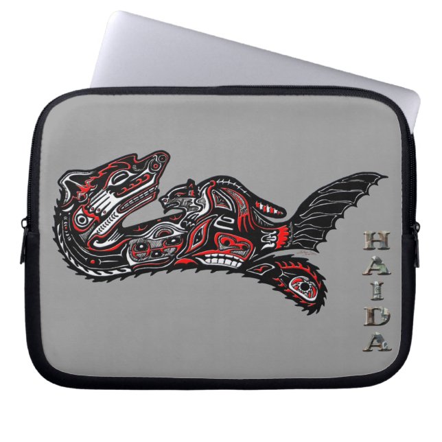 Native American Haida Otter Art Laptop sleeve (Framsidan)