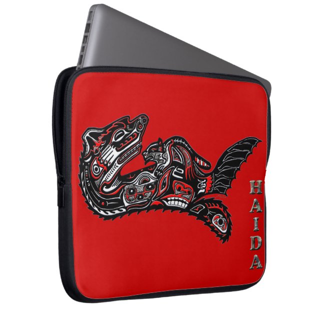 Native American Haida Otter Art Laptop sleeve (Framsidan Höger)