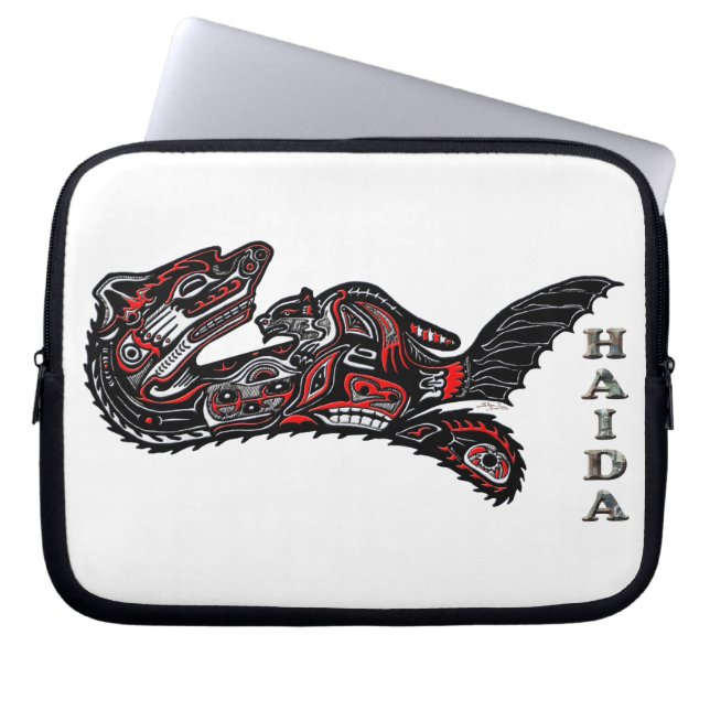 Native American Haida Otter Art Laptop sleeve (Framsidan)
