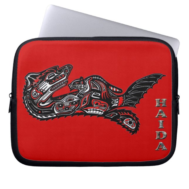 Native American Haida Otter Art Laptop sleeve (Framsidan)