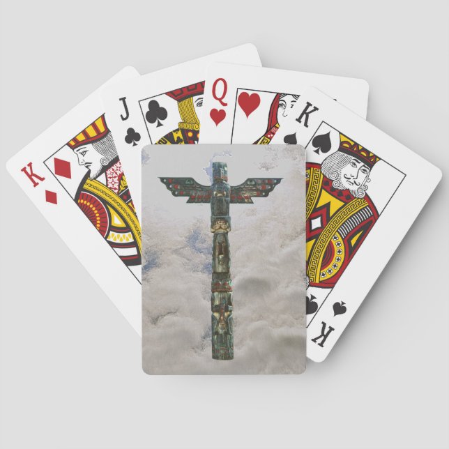 Native American Haida Totem Pole Card Deck Casinokort (Baksidan)