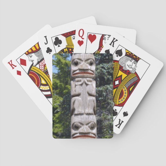 Native American Haida Totem Pole Card Deck Casinokort (Baksidan)