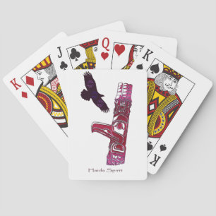 Native American Haida Totem Pole Card Deck Casinokort