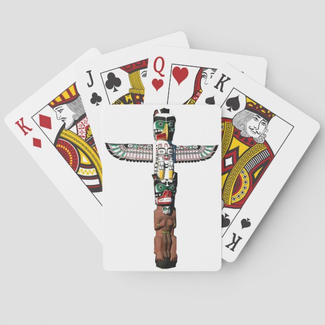 Native American Haida Totem Pole Card Deck Casinokort (Baksidan)